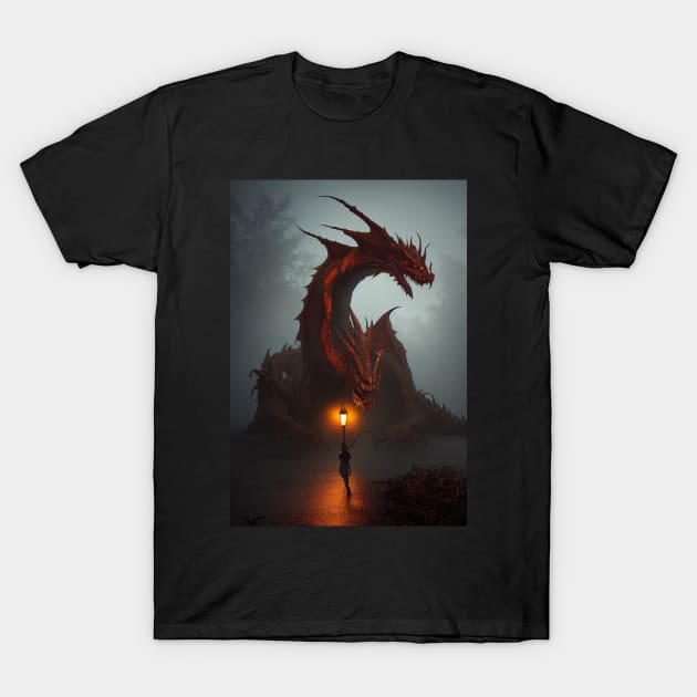 halloween double headed monster dragon T-Shirt by ai1art